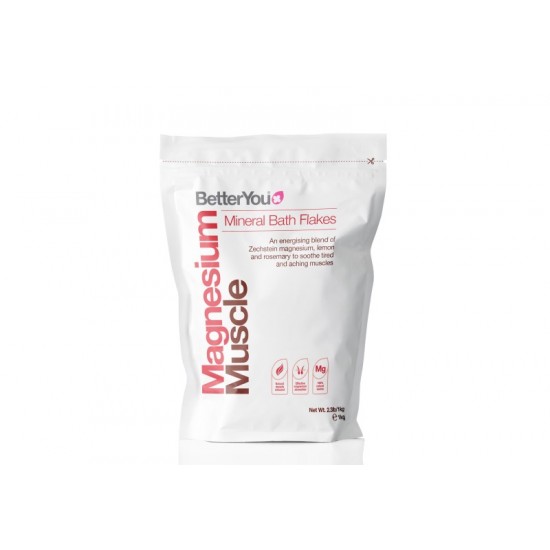 Better You Magnesium Mineral Bath Flakes 1kg Muscle