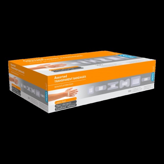 AeroPlast Transparent Bandages Assorted 100's