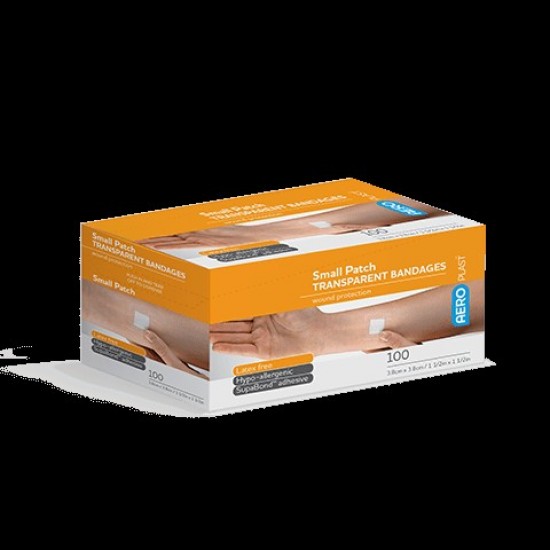 AeroPlast Transparent Bandages Small Patch 3.8 x 3.6cm 100's