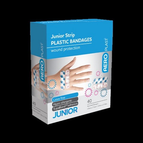 AeroPlast Junior Strip Plastic Bandages 40's