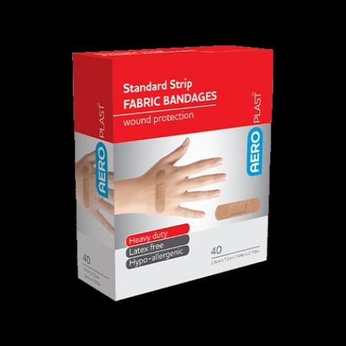 AeroPlast Fabric Bandages Standard Strip 40's