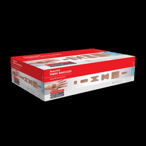 AeroPlast Fabric Bandages Assorted 100's