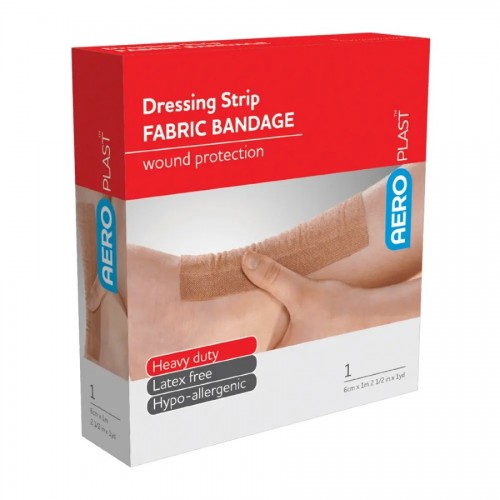 AeroPlast Fabric Bandage Dressing Strip 6cm x 1m
