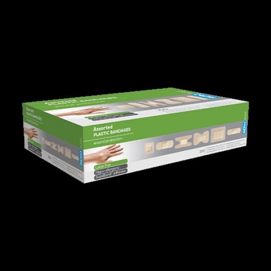 AeroPlast Plastic Bandages Assorted 100's