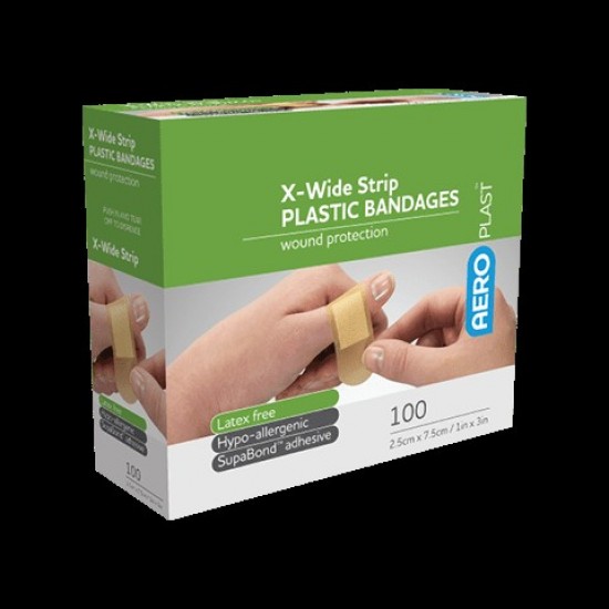 AeroPlast Plastic Bandages X-Wide Strip 50's