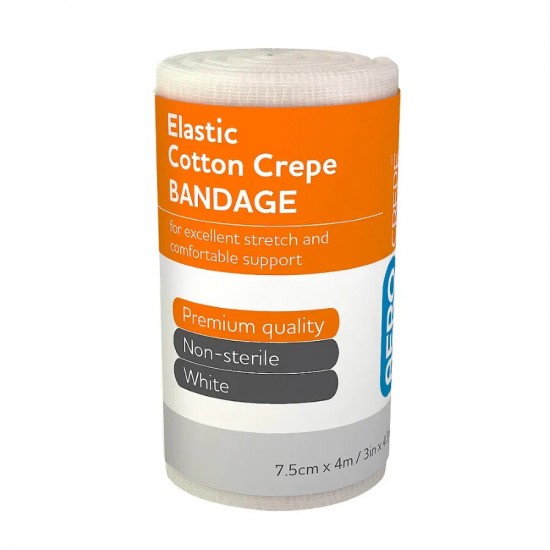 AeroCrepe Elastic Cotton Crepe Bandage 7.5cm x 4m
