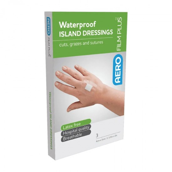 AeroFilm Plus Waterproof Island Dressing 4 x 5cm 3's