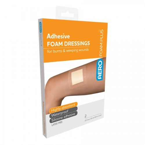 AeroFoam Plus Adhesive Foam Dressings 10 x 10cm 2's