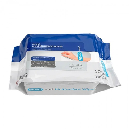 AeroWipe Alcohol Multisurface Wipes 100's