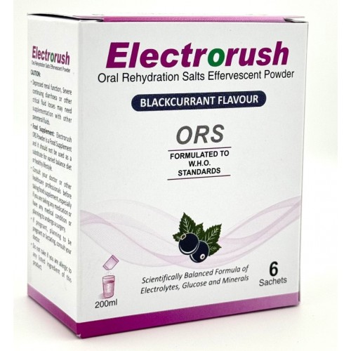 Electrorush ORS Sachets 6's Blackcurrant
