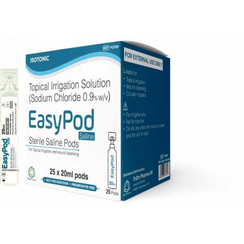 Easypod Sterile Saline Pod (Sodium Chloride 0.9%) 20ml 25's