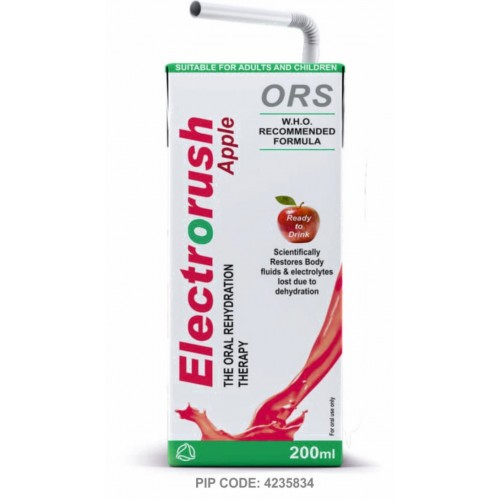 Electrorush ORS Rehydration Solution 200ml Apple