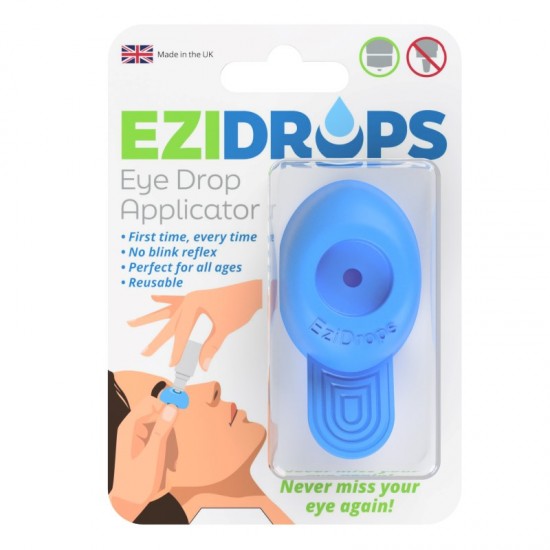 Ezidrops Eye Drop Applicator - Wide Head Bottle (light blue)