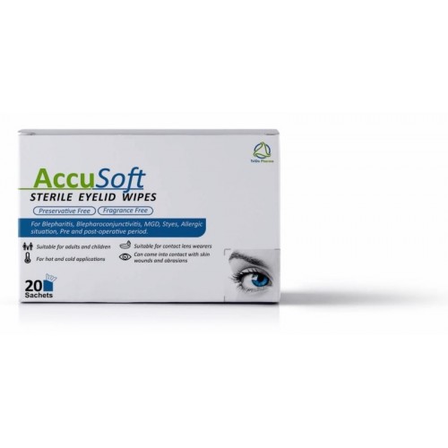 AccuSoft Sterile Eyelid Wipes 20's