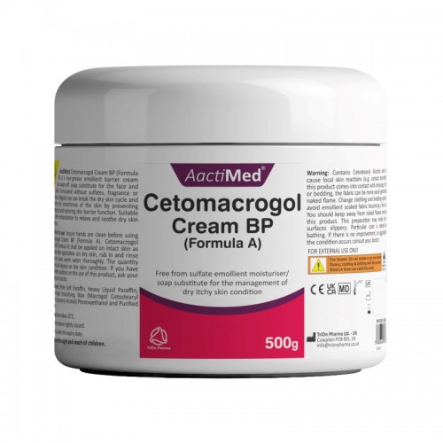 AactiMed Cetomacrogol Cream BP (Formula A) 500g
