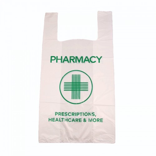 Pharmacy Vest Carrier Bags HD 280x432x540mmx18mu (11x17x21x18mu) (D)