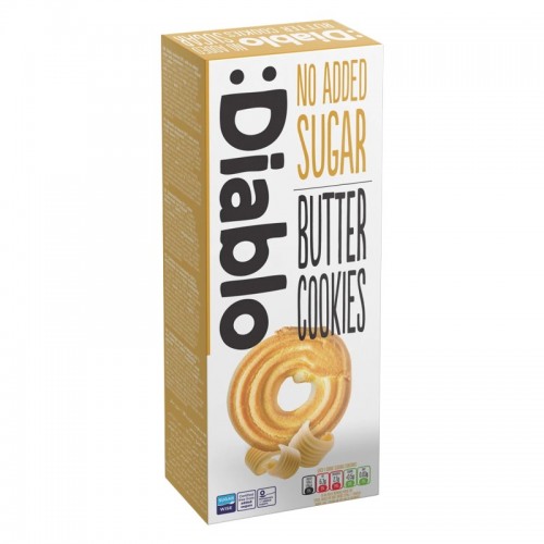 Diablo No Added Sugar Cookies 135g Butter