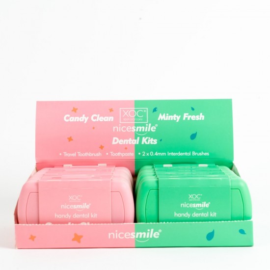 NiceSmile Handy Dental Kit Assorted CDU Spearmint & Candy Floss