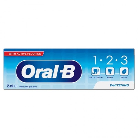 Oral-B 1-2-3 Toothpaste 75ml Whitening
