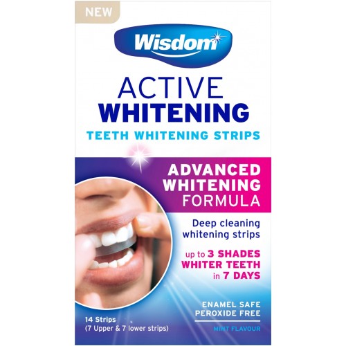 Wisdom Active Whitening Advanced Teeth Whitening Strips 14's