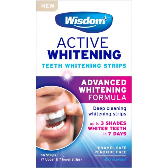 Wisdom Active Whitening Instant Bright Teeth Whitening Strips 14's