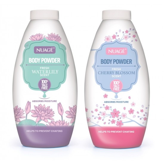 **Nuage Body Powder 250g Waterlilly & Cherry Blossom Assorted