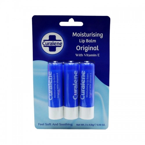 Curalene Moisturising Lip Balm 3pk Original