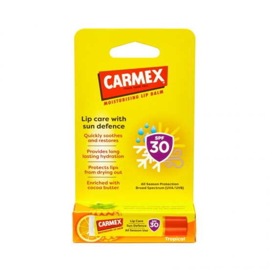 Carmex Lip Balm Stick 4.25g Tropical SPF30