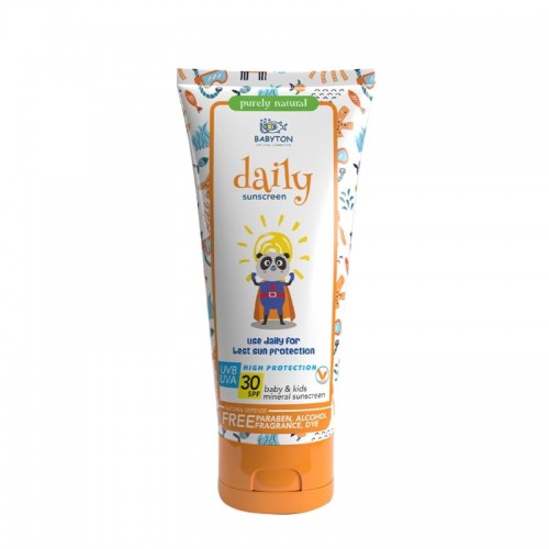 Babyton Natural Cosmetics Baby & Kids Mineral Sunscreen SPF30 Daily Lotion 100ml