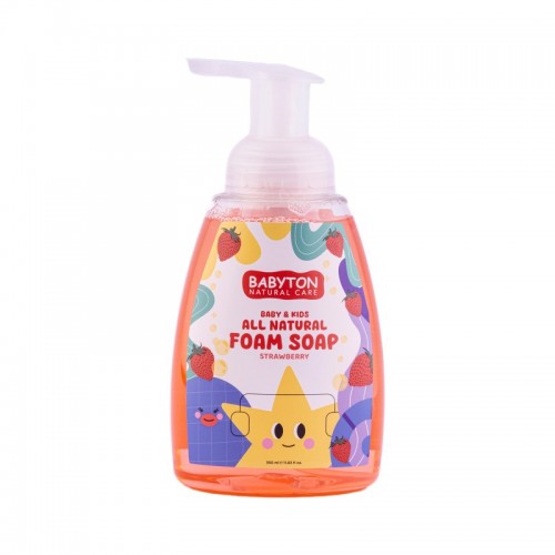 Babyton Natural Care Baby & Kids All Natural Foam Soap 350ml Strawberry