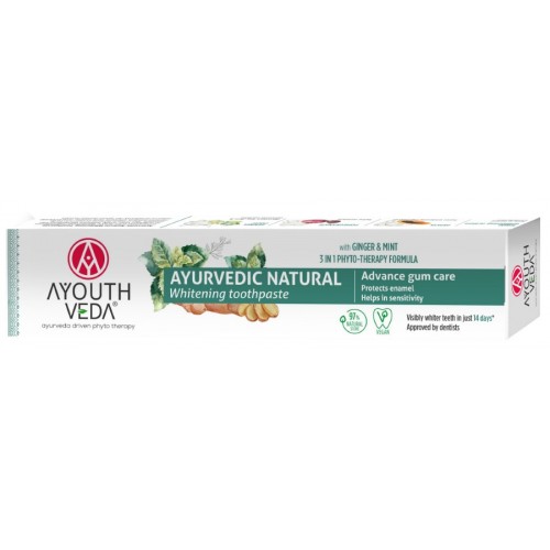 AyouthVeda Ayurvedic Toothpaste 100g Natural Whitening