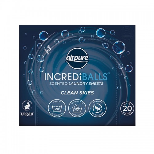 Airpure Incrediballs Laundry Sheets 20's Clean Skies