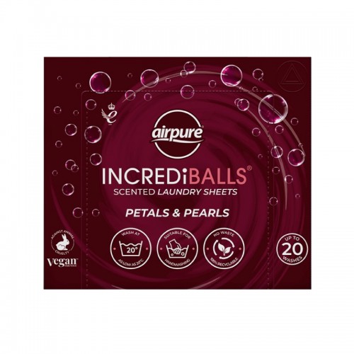 Airpure Incrediballs Laundry Sheets 20's Petals & Pearls