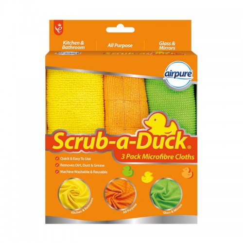 Scrub-a-Duck Microfibre Cloths 3pk
