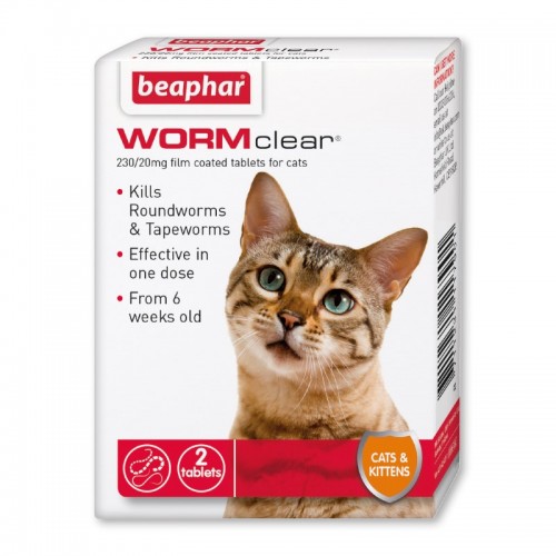 Beaphar WORMclear Tablets 2's for Cats (D)