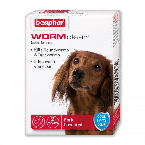 Beaphar WORMclear Tablets 2's for Dogs (up to 20kg) (D)