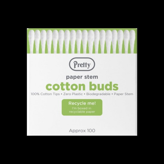 Pretty Cotton Buds 100's Paper Stem & Box