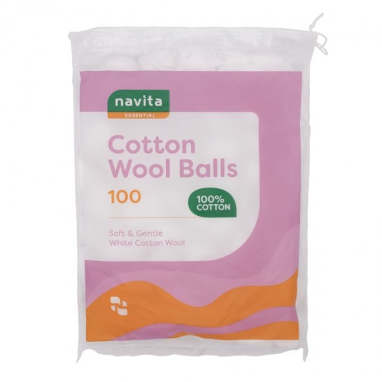**Navita Essential Cotton Wool Balls 100's White