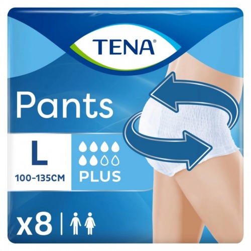 **Tena Incontinence Pants Plus Large 8's