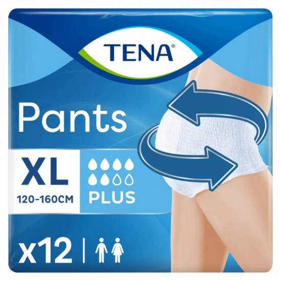 **Tena Incontinence Pants Plus Extra Large 12's