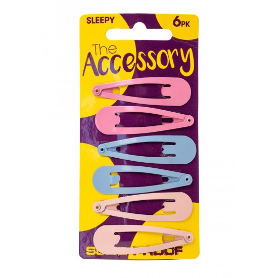 The Accessory Sleepy Hair Clips 6's Coloured