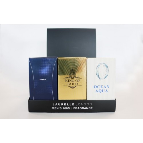 Laurelle Men's EDT 100ml CDU 1 (Ocean Aqua, King of Gold, Fury)