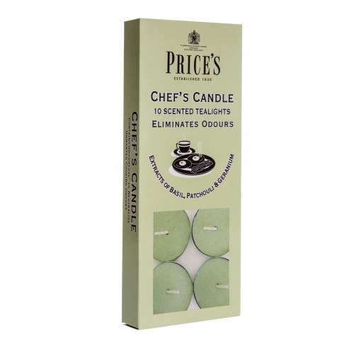 Price's Scented Tealights 10's Chef's Candle (D)