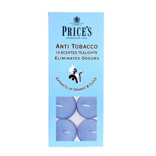 Price's Scented Tealights 10's Anti Tobacco (D)