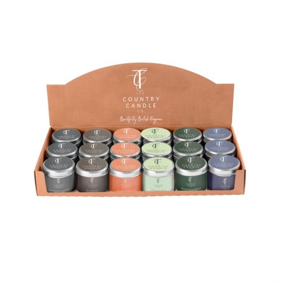 The Country Candle Co Candle Tin Assorted CDU Pastels Collection 3 The Country Candle Co Candle Tin Assorted CDU Pastels Collection 3