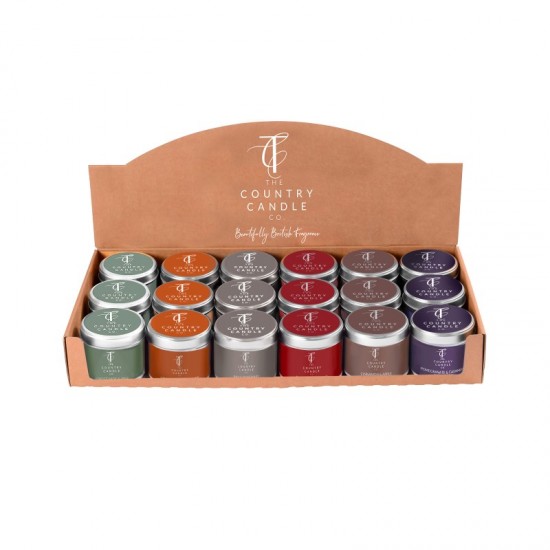 The Country Candle Co Candle Tin Assorted CDU Seasonal Pastels The Country Candle Co Candle Tin Assorted CDU Seasonal Pastels