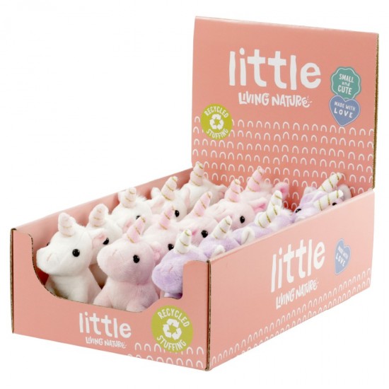 Little Living Nature Mini Buddies Assorted 10cm Unicorn (Pink Box)